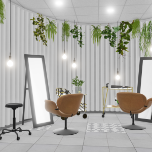 Aménagement d'un barbershop écodesign luxembourg